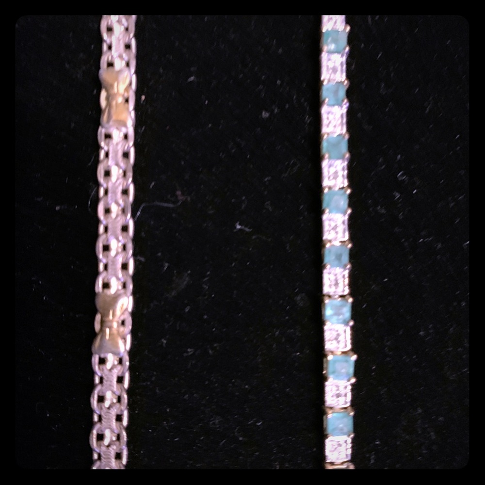 Emerald and Diamond plus 925 Silver Bracelet